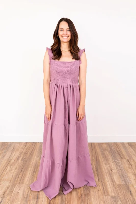 Tiered Cotton Maxi Dress Fashionable Chiffon Tiered Maxi Dress
