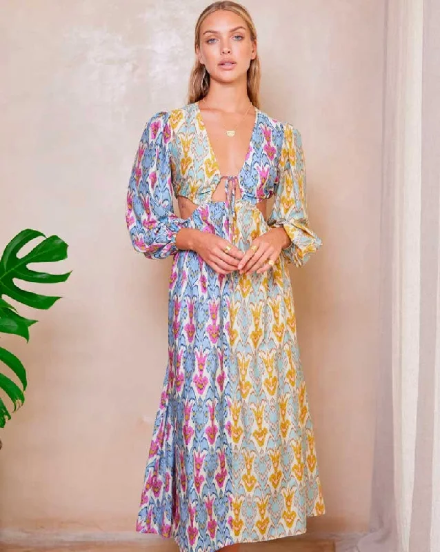 Alita Greta Maxi Dress Stylish Pleated A-Line Maxi Dress