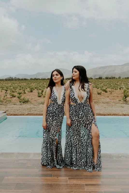 Time Off In Tulum Printed Maxi Dress Fashionable Halter Neck Maxi Dress