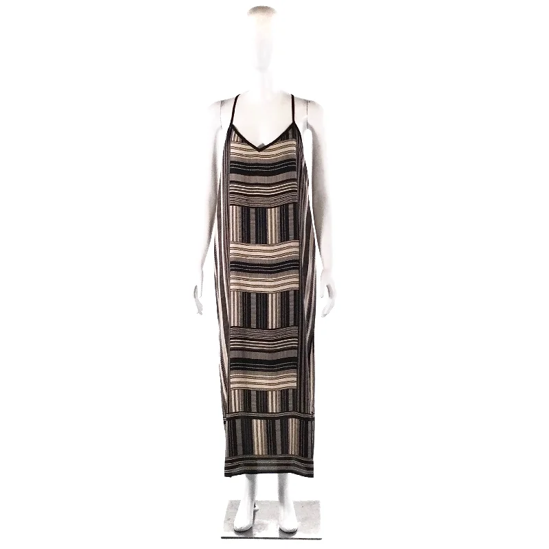 VINCE CAMUTO STRIPPED MAXI DRESS-S Fashionable Halter Neck Maxi Dress