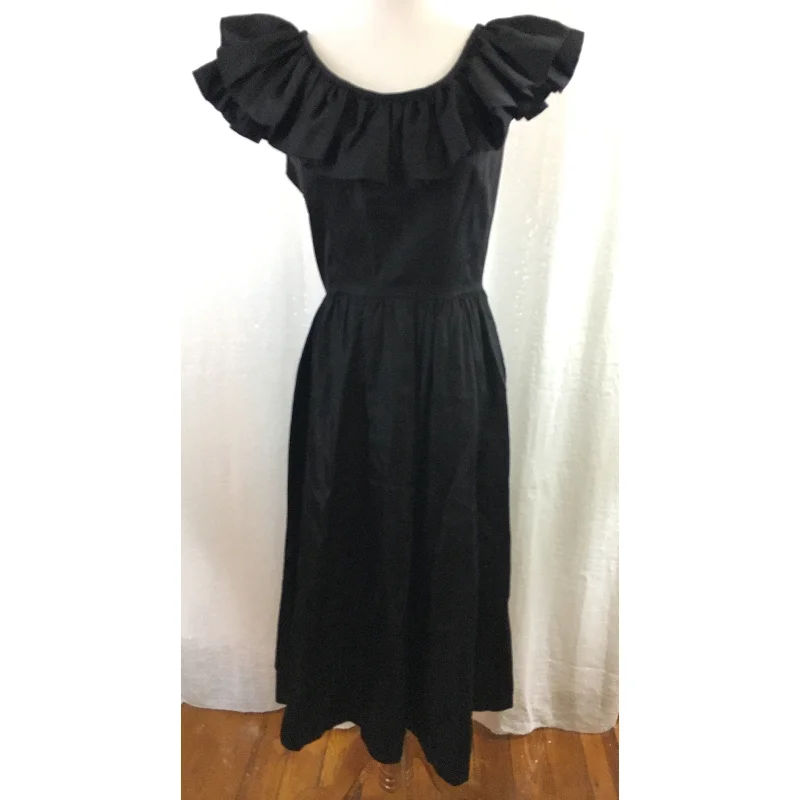 Vintage ruffle maxi dress Elegant Maxi Dress with Drapes