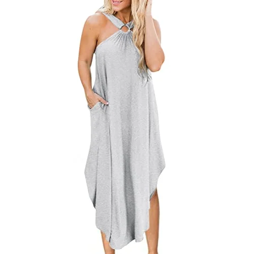 Women's Dress Summer Sundress Off The Shoulder Dress Solid Beach Dress Sexy Maxi Dresses Holiday Party Dress | Original Brand Stylish Long Sleeve Maxi Dress