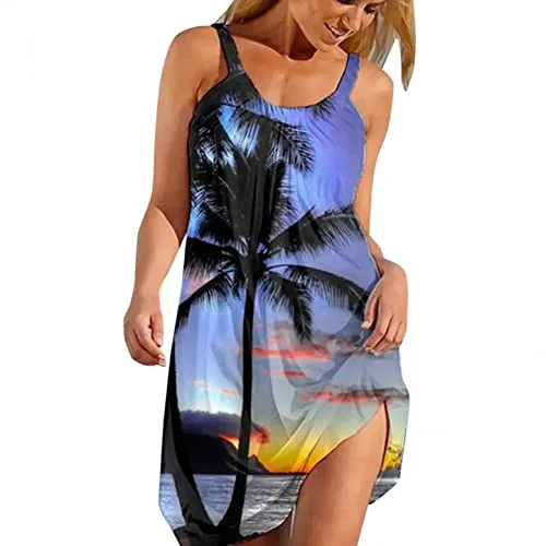 Womens Dresses Sun Dresses Women Casual Summer Beach Sleeveless Sexy Strap Long Dress Maxi Dresses | Original Brand Fashionable Button-Down Maxi Dress
