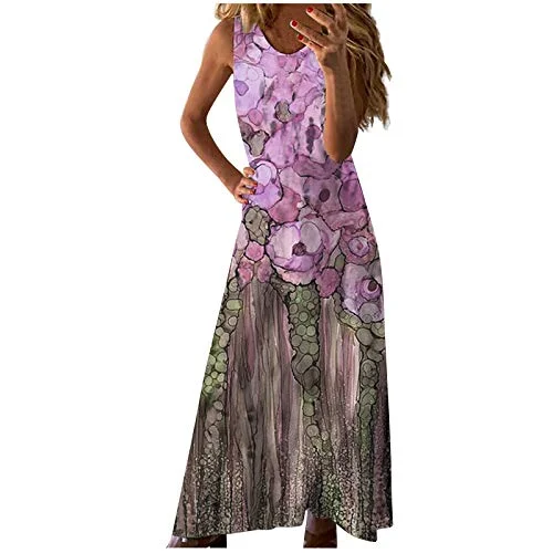 Womens Summer Maxi Dresses Casual Sleeveless Tie-dye Print Long Dress Loose Long Beach Sundress | Original Brand Chic Button-Up Maxi Dress Womens Summer Maxi Dresses Casual Sleeveless Tie-dye Print Long Dress Loose Long Beach Sundress | Original Brand Chic Button-Up Maxi Dress