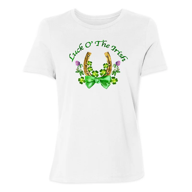 Irish Luck Women's T-Shirt Sequined Glittery Shiny
