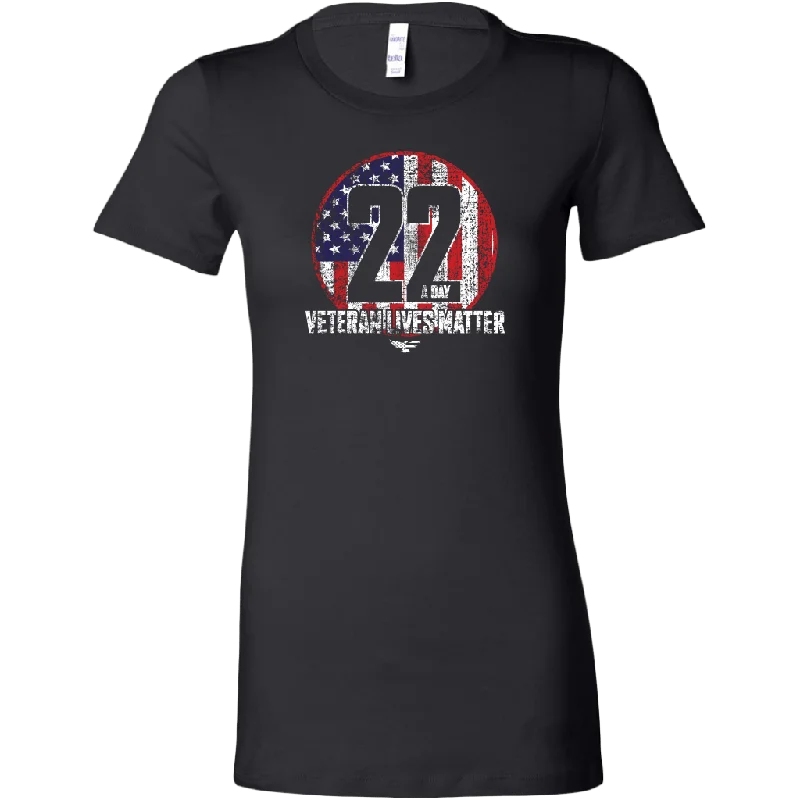 22 Awareness Women's T-Shirt Cashmere Blend Cotton Blend Poly Blend