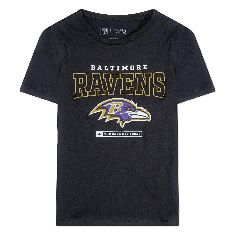Baltimore Ravens Crown Women's Short Sleeve T-Shirt Satin Blend Silk Blend Wool Blend Baltimore Ravens Crown Women's Short Sleeve T-Shirt Satin Blend Silk Blend Wool Blend