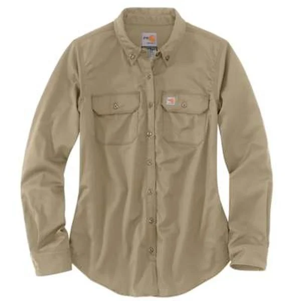 CARHARTT FR WOMEN'S RUGGED FLEX TWILL SHIRT Lace Blend Ribbed Blend Corduroy Blend