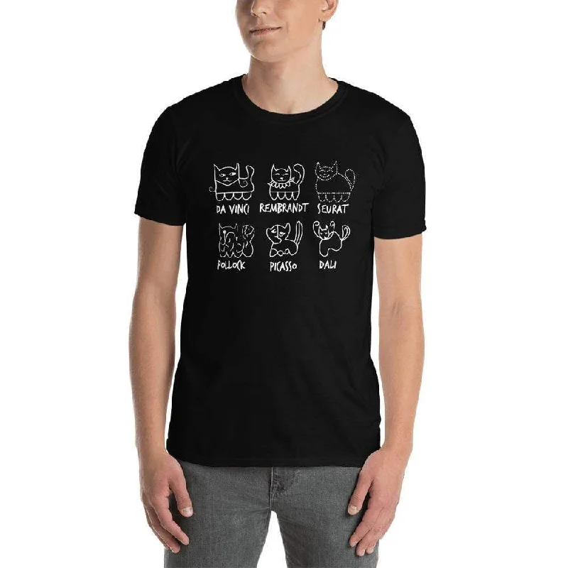 Cat by Artist - Premium T-Shirt Collared T-Shirt Boat Neck A-Line