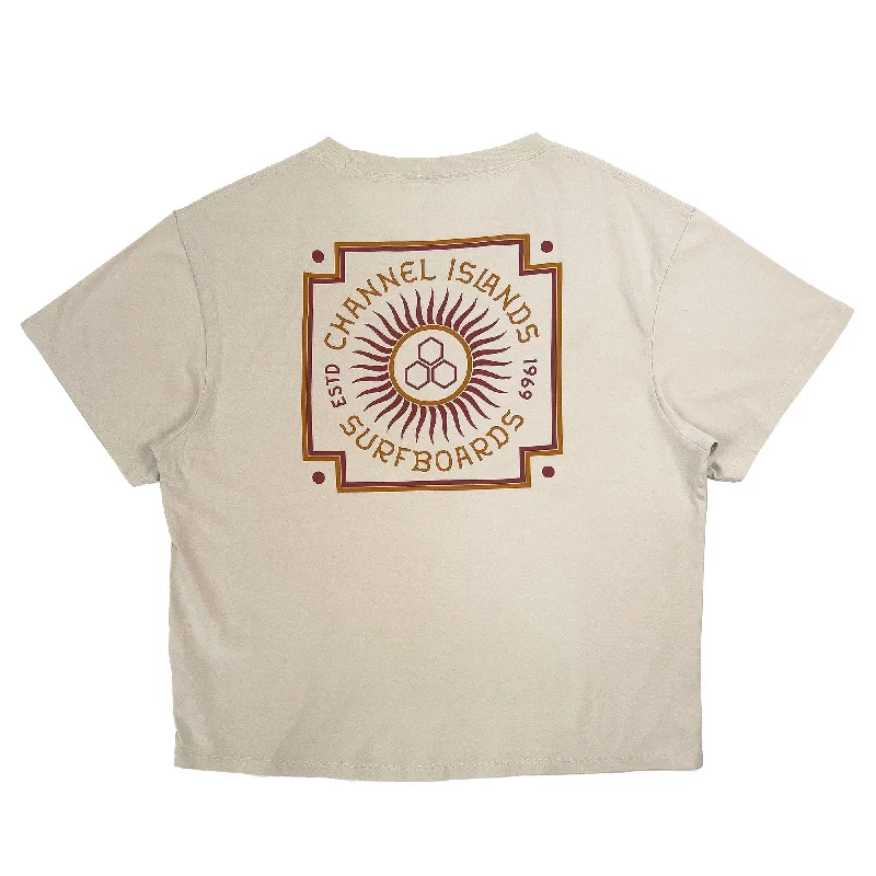 Channel Islands Sunhex Women's S/S T-Shirt - Cement Boxy Fit Fitted Loose