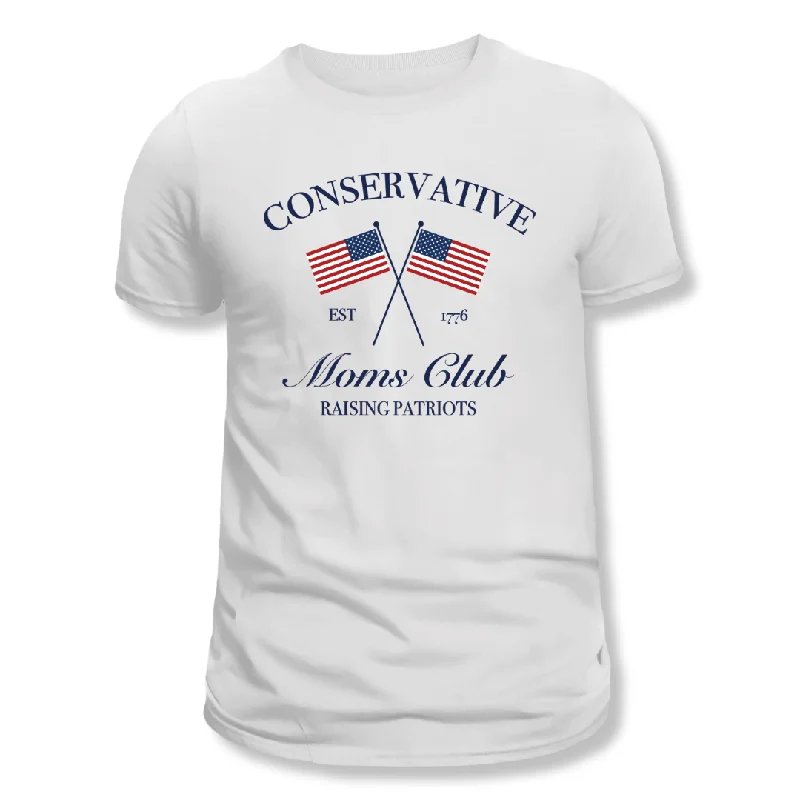 Conservative Moms Club T-Shirt V-Neck T-Shirt Long Sleeve Cotton