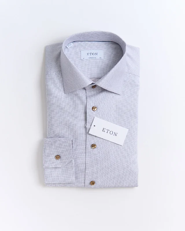 Semi Solid Contemporary Shirt W Brown Buttons Rayon Velvet Corduroy