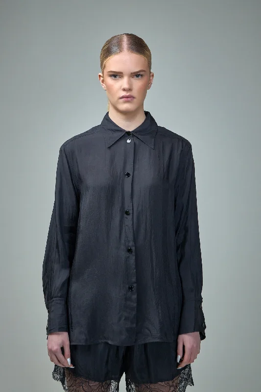 Viscose Habotal Oversized Shirt Spandex Blend Rayon Blend Denim Blend