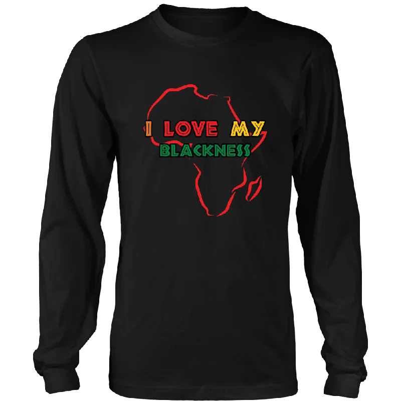 I Love My Blackness Long Sleeve T-Shirt Embroidered Appliqued Beaded
