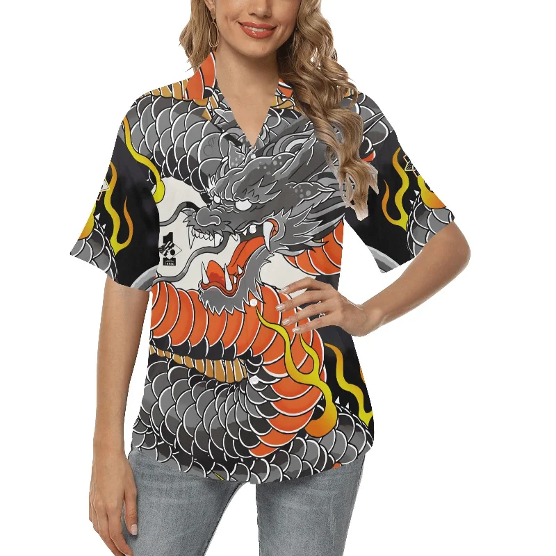 Japanese Dragon Team Kadena First Sergeant Council Womens No Pocket Hawaiian Shirt Plaid T-Shirt Polka Dot Checkered Japanese Dragon Team Kadena First Sergeant Council Womens No Pocket Hawaiian Shirt Plaid T-Shirt Polka Dot Checkered