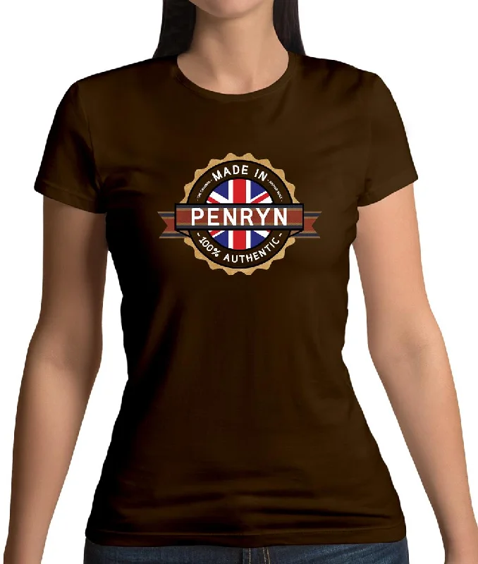 Made In Penryn 100% Authentic Womens T-Shirt Terry Blend Velvet Blend Canvas Blend