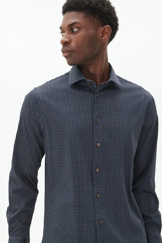 MATINIQUE | MAmarc Shirt Dark Navy Anti-Pilling Machine Wash Handmade