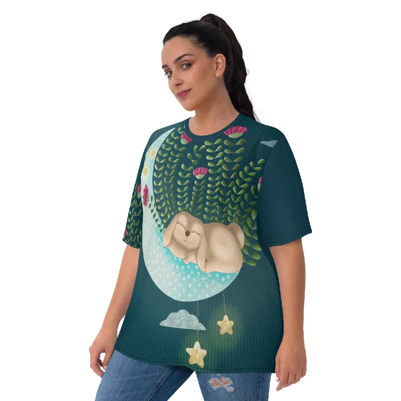 MOON DREAM Women's T-Shirt Seamless Knitted Crochet