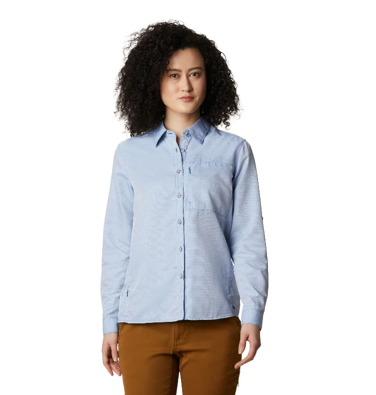 Mountain Hardwear Women's Canyon LS Shirt Satin Fabric Silk Fabric Chiffon Fabric