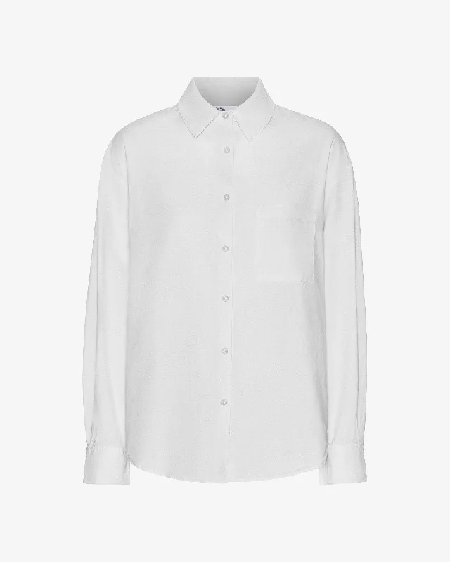 Organic Oversized Shirt - Optical White Satin Fabric Silk Fabric Chiffon Fabric