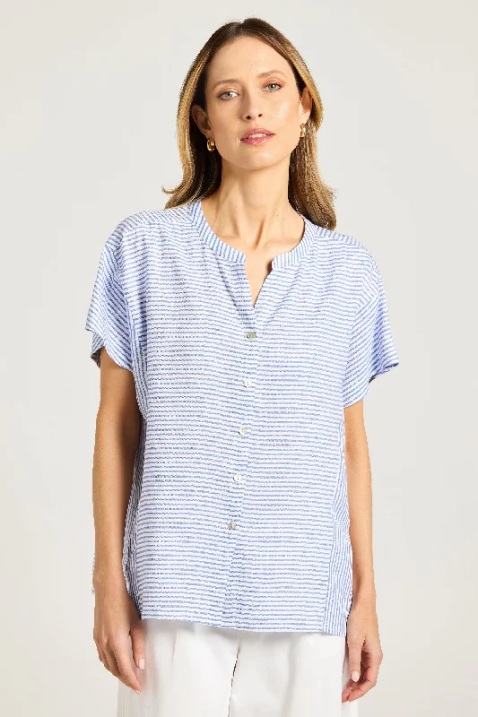 Paris Shirt Zippered Front Buttoned Front Snap Front
