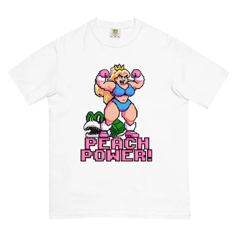 Peach Power Premium Tee Print Jacquard Patchwork