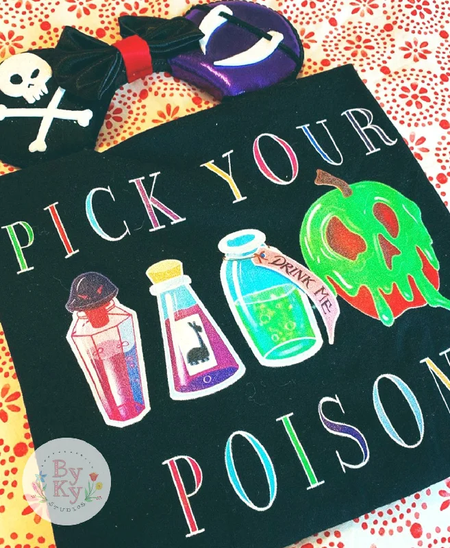 Pick Your Poison Unisex Tee Rayon Fabric Velvet Fabric Corduroy Fabric