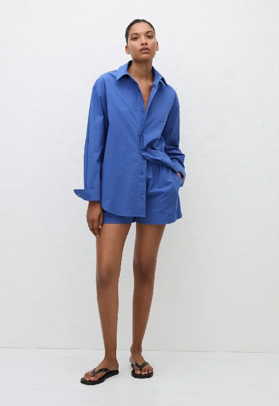 Relaxed Shirt - Yves Blue Anti-Pilling Machine Wash Handmade