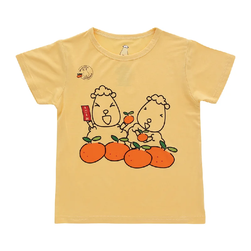 SPECIAL EDITION - Unisex Short Sleeve T-Shirt Happy CNY with Baa Baa Yellow Fashionable Trendy Casual SPECIAL EDITION - Unisex Short Sleeve T-Shirt Happy CNY with Baa Baa Yellow Fashionable Trendy Casual