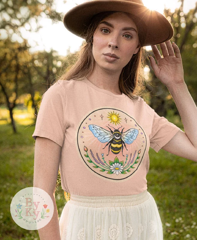 Sun Bee Unisex Tee Oversized T-Shirt Spandex breathable