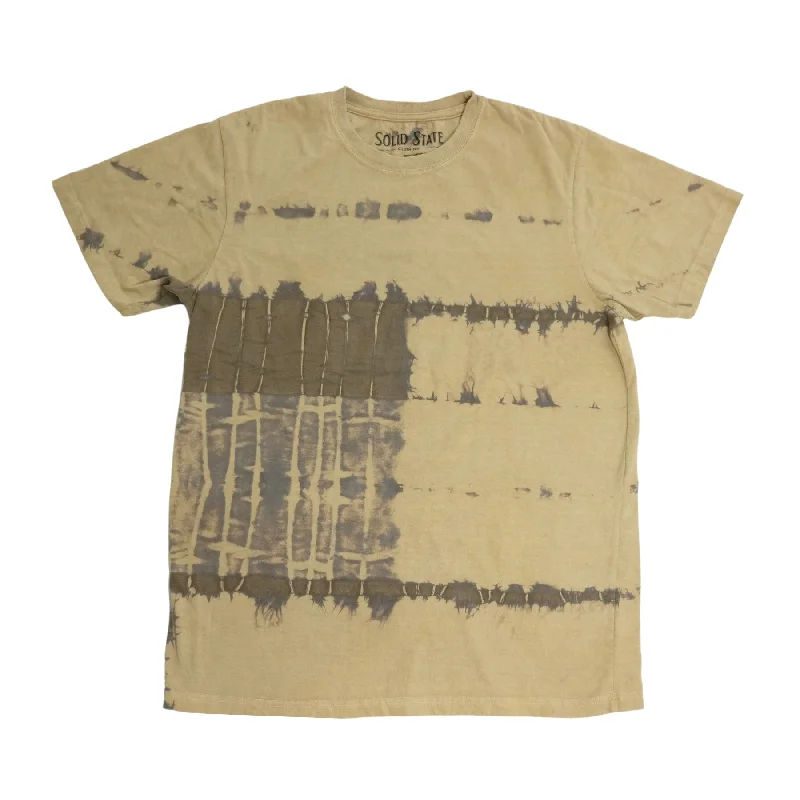 Natural Tie Dye T-Shirt - Riverbed Collared Crew Neck Turtle Neck