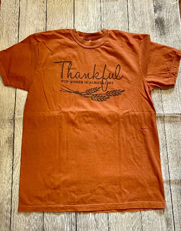 Thankful For Women In Agriculture Tee Thin T-Shirt Open Front Quick Dry