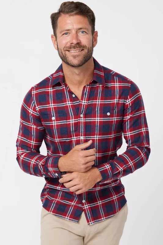 Vintage Red Plaid Flannel Shirt Mesh Blend Leather Blend Suede Blend
