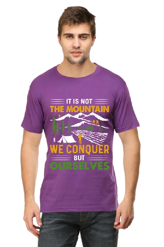 We conquer ourselves Classic Unisex T-shirt Collared Crew Neck Turtle Neck