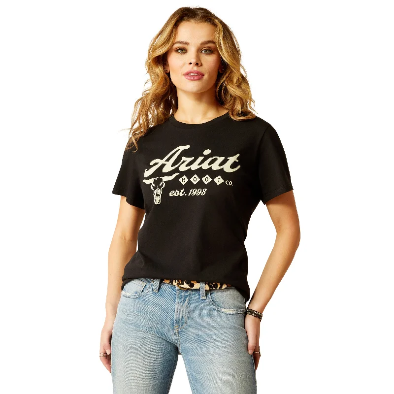 Ariat Established Boot Co T-Shirt Thin T-Shirt Open Front Quick Dry