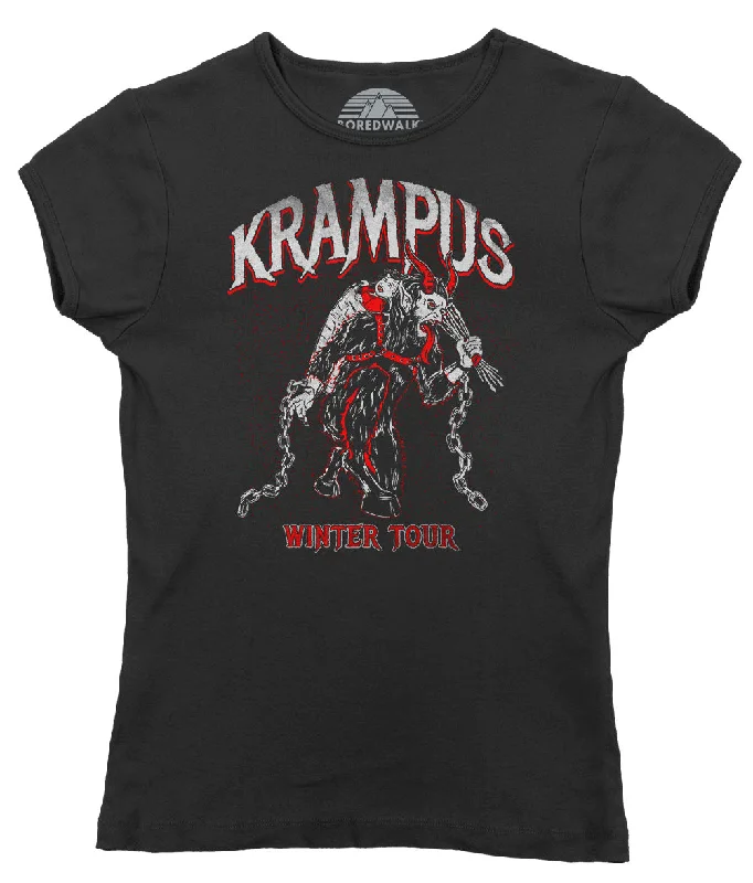 Women's Krampus Winter Tour T-Shirt Front Pockets Side Pockets Patch Pockets