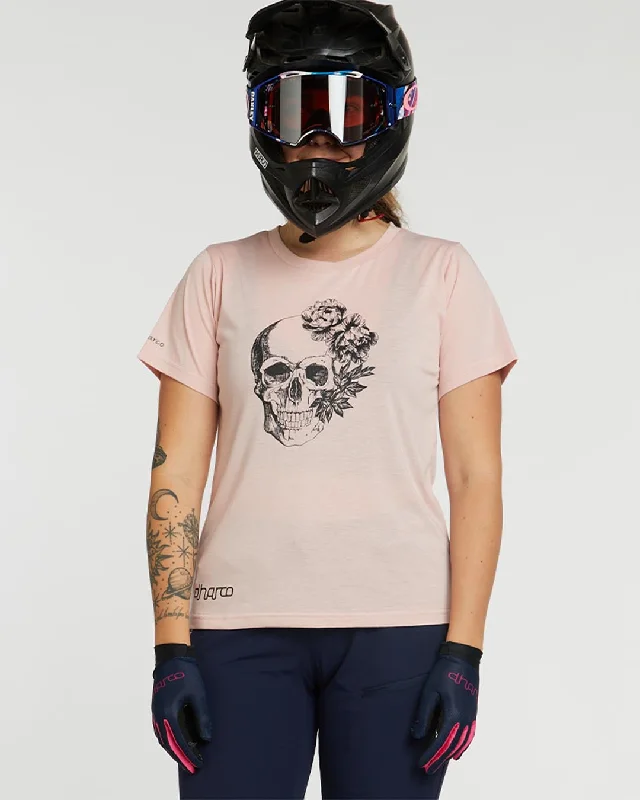 Womens Tech Tee | Rose Jersey Fabric Tulle Fabric Batik Fabric