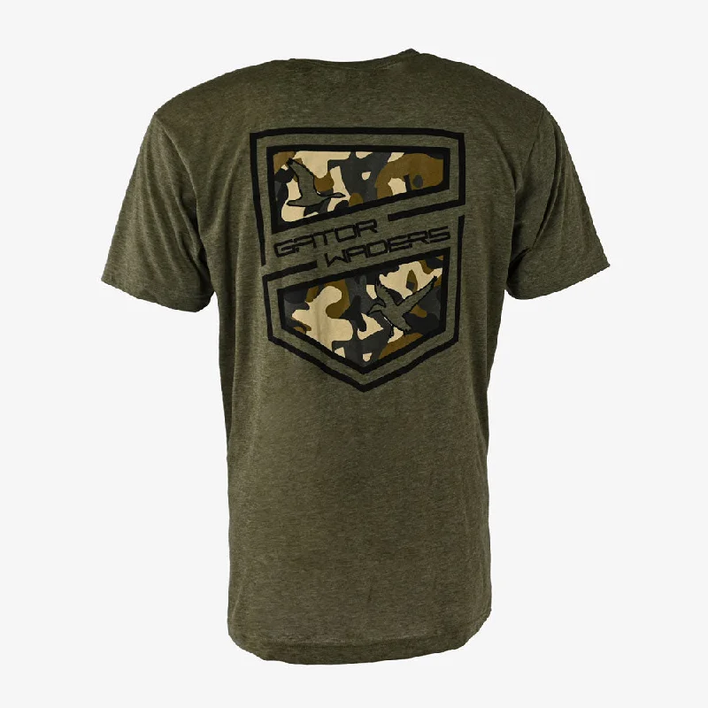 Woodland Shield Graphic Tee | Military Green Fashionable Trendy Casual