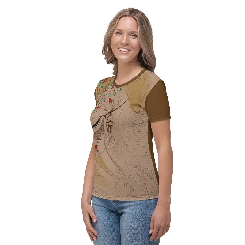 YALDA Premium Women's T-Shirt Oversized T-Shirt Spandex breathable