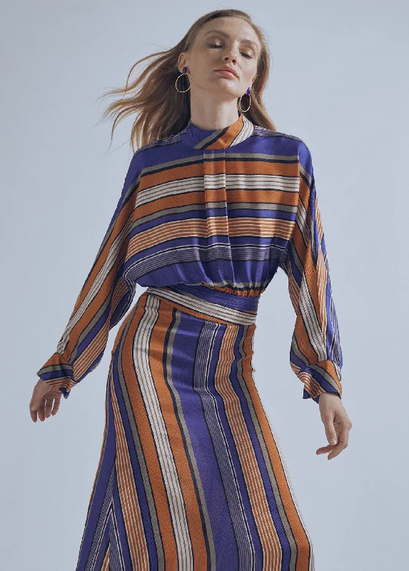 Two-way striped dress