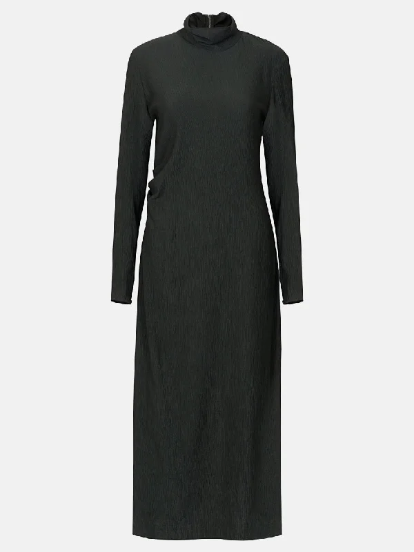 Aurora Dress in Black Crinkle