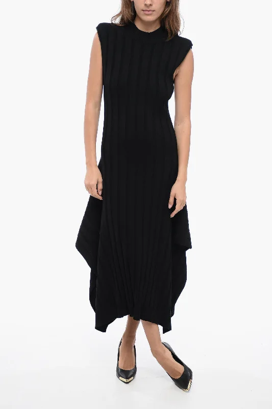 Stella McCartney Ribbed Knit Dress with Full Skirt S Standard size