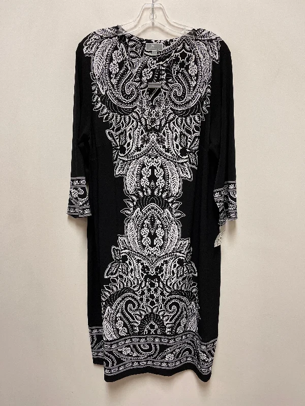 Dress Casual Short By Jm Collections In Black & White, Size: 2x