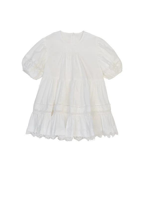 JNBY WHITE DETAIL LACE DRESS