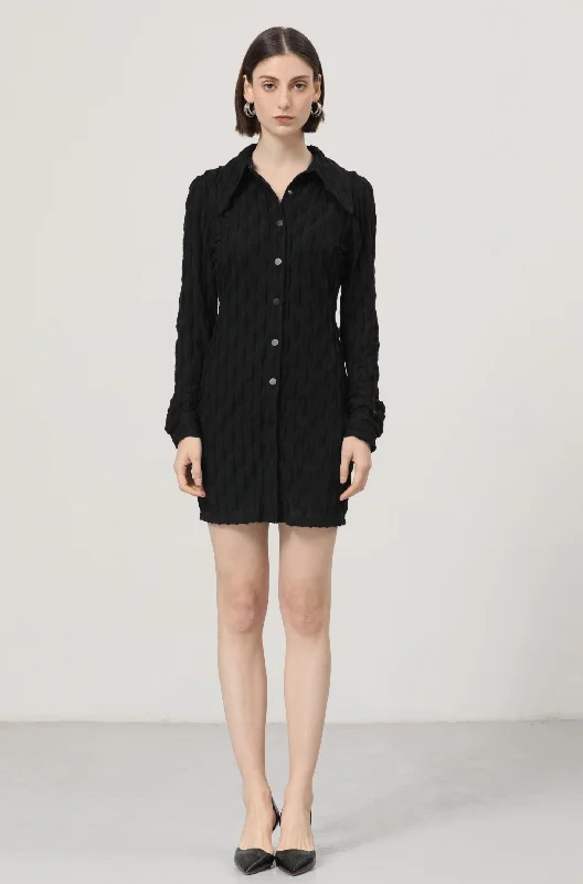 LINDONG | Colette Texture Fitted Dress