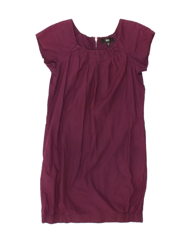 MOSSIMO Womens Loose Fit Bubble Dress UK 6 XS Burgundy