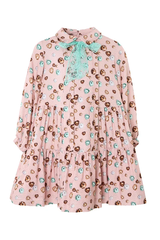 Multicolor Jewel-Print Dress