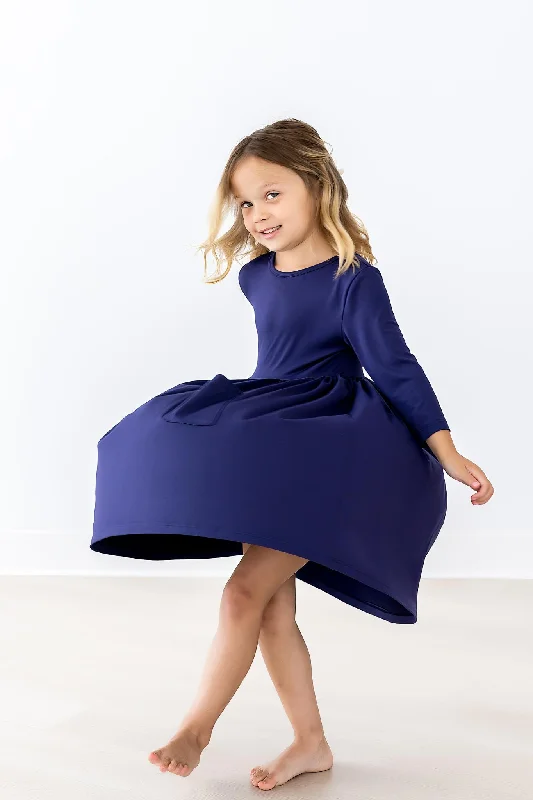 3/4 Pocket Twirl Dress