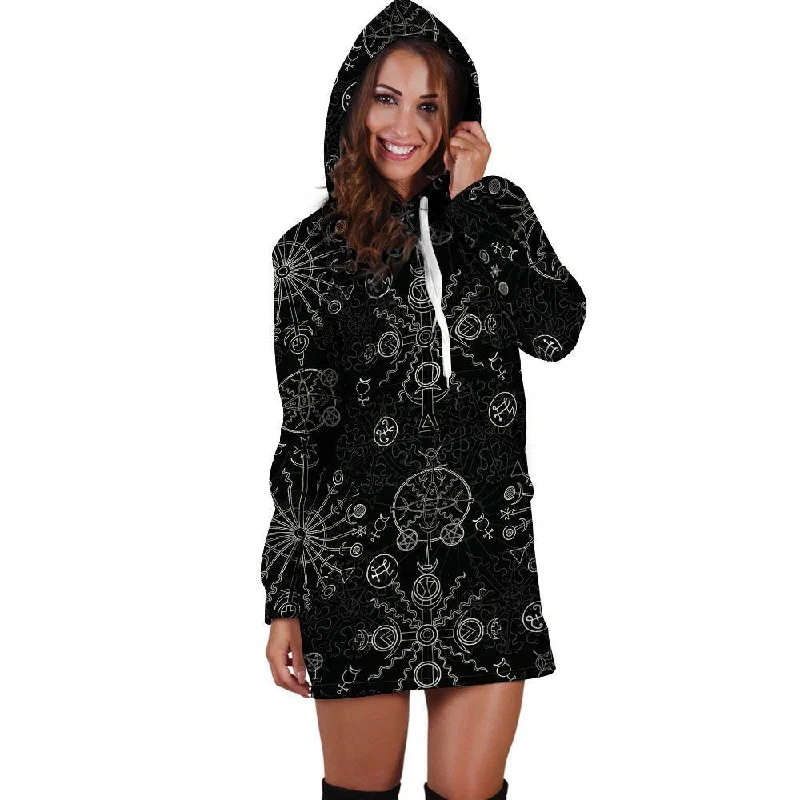 Occult Witch Gothic Hoodie Dress