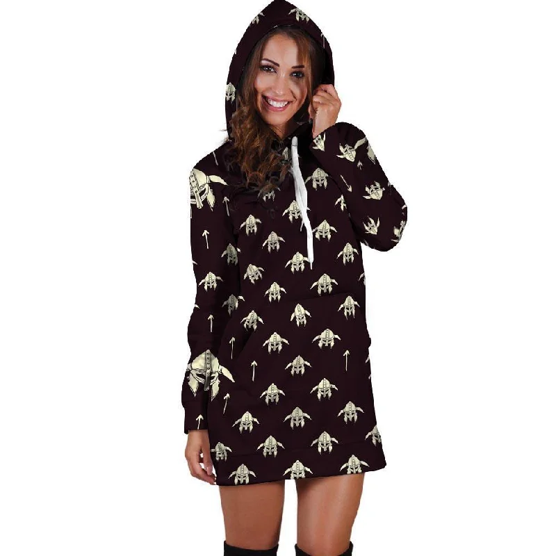 Odin's Mask Viking Hoodie Dress